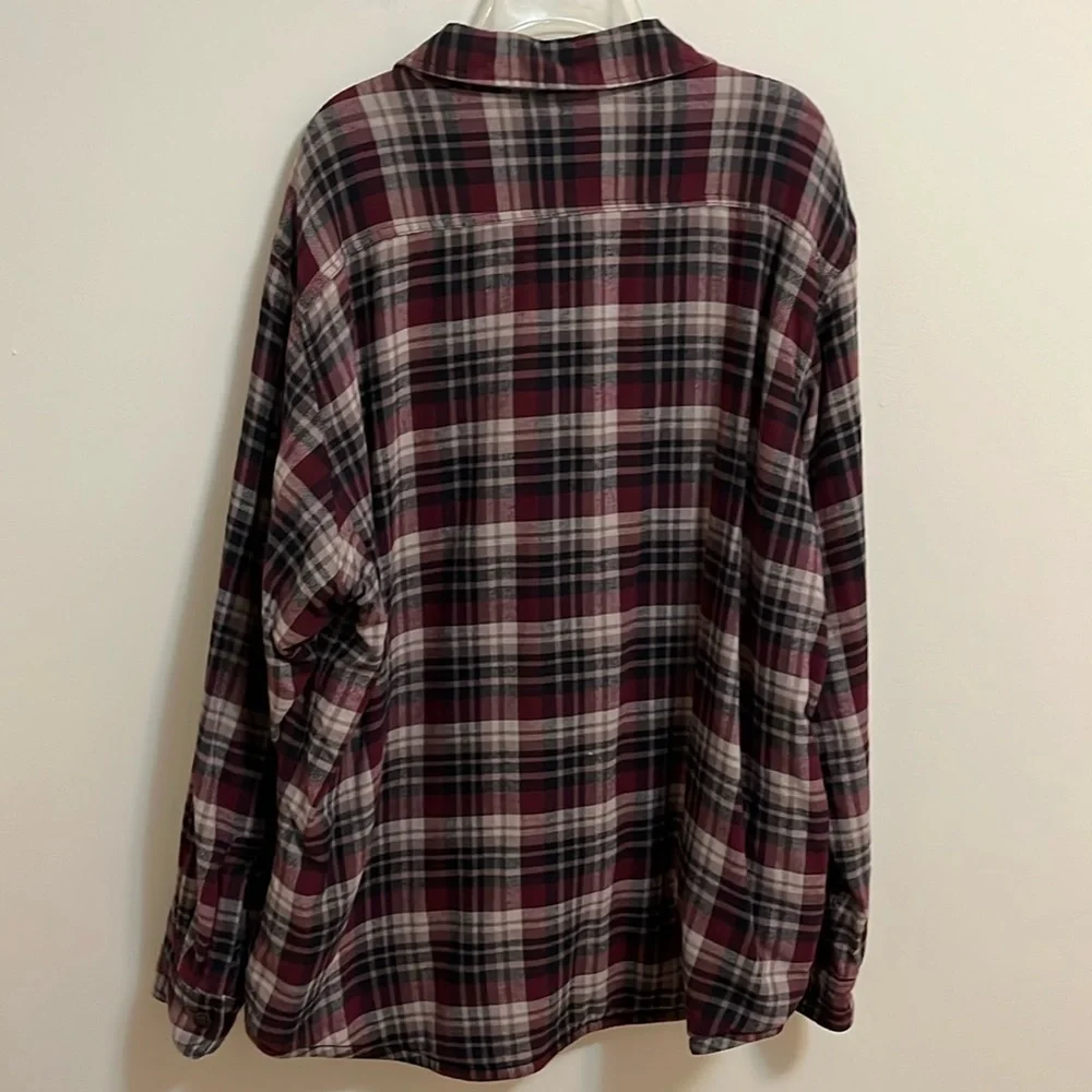 Croft & Barrow mens flannel shirt shacket XL fleece lined plaid outdoor warm